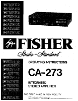 Fisher CA-273 - Owners Manual